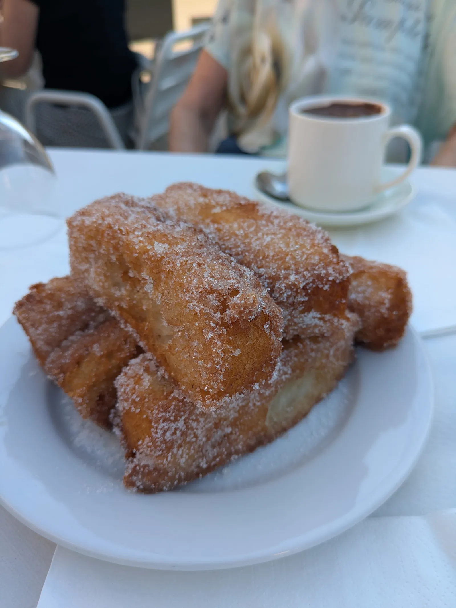 Picatostes con chocolate